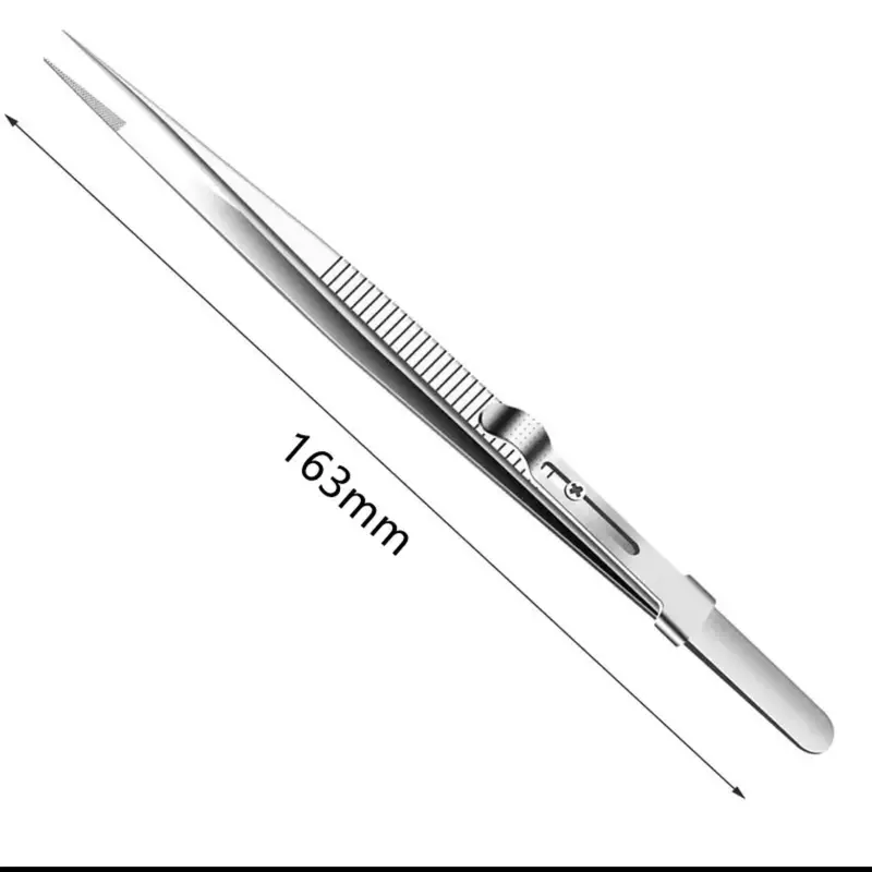 Straight Tweezers With Adjustable Slidelock 1