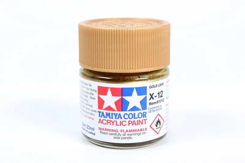 Tamiya Color X-12 Gold Leaf Acrylic Paint 23Ml Tam81012 1