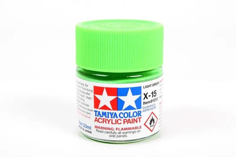 Tamiya Color X-15 Light Green Gloss Acrylic Paint 23Ml Tam81015 1