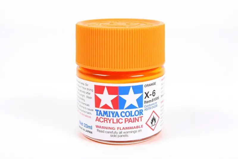 Tamiya Color X-6 Orange Gloss Acrylic Paint 23Ml Tam81006 1
