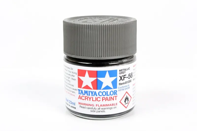 Tamiya Color Xf-56 Metallic Gray Flat Acrylic Paint 23Ml Bottle Tam81356 1