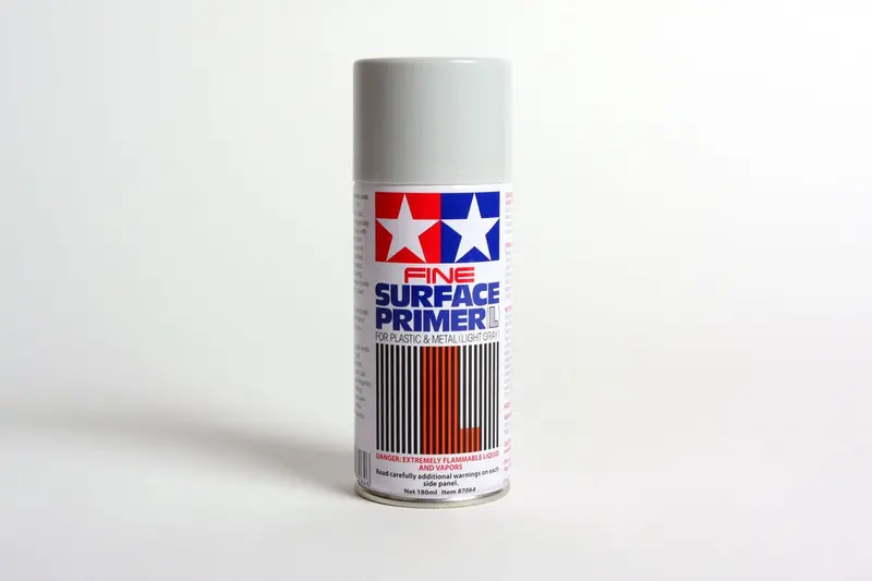 Tamiya For Plastic And Metal Fine Surface Primer Light Gray 180Ml Spray Paint Can Tam87064 1