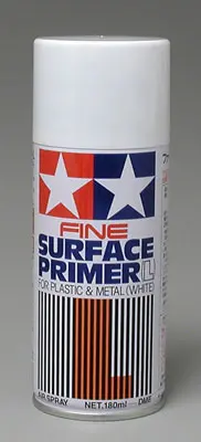 Tamiya For Plastic And Metal Fine Surface Primer White 180Ml Spray Paint Can Tam87044 1