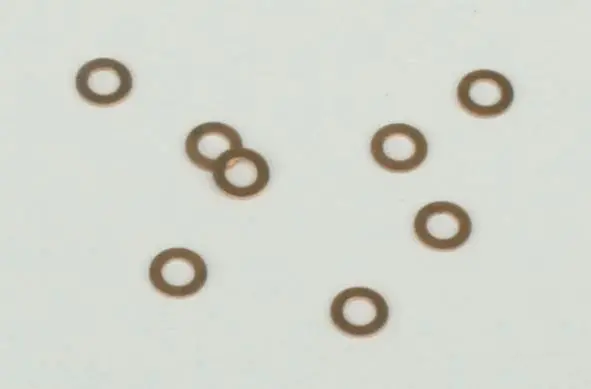 Thrust Washer, 4.0Mm Id X 7.0Mm Od X .010" Thick, Bronze 1
