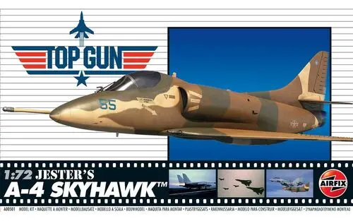 Top Gun Jester's A-4 Skyhawk (1/72Nd Scale) Plastic Military Aircraft Model Kit 1