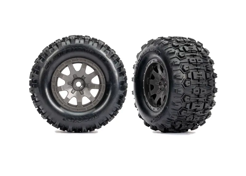 Traxxas T&W Gray Whl Sledgehammer Tires Tra10770-Gray 1