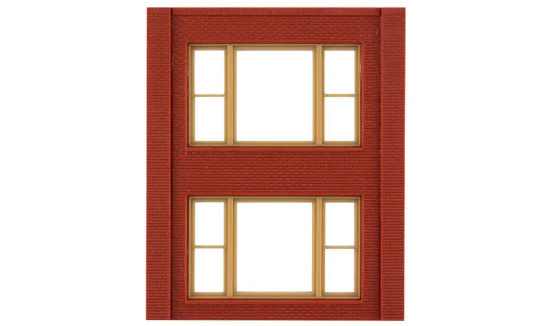 Two-Story Wall Sections With 2 20Th Century Windows - Kit 1