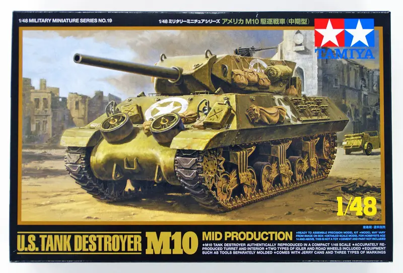 U.S. Tank Destroyer M10, Mid Production (1/48Th Scale) Plastic Military Model Kit 1
