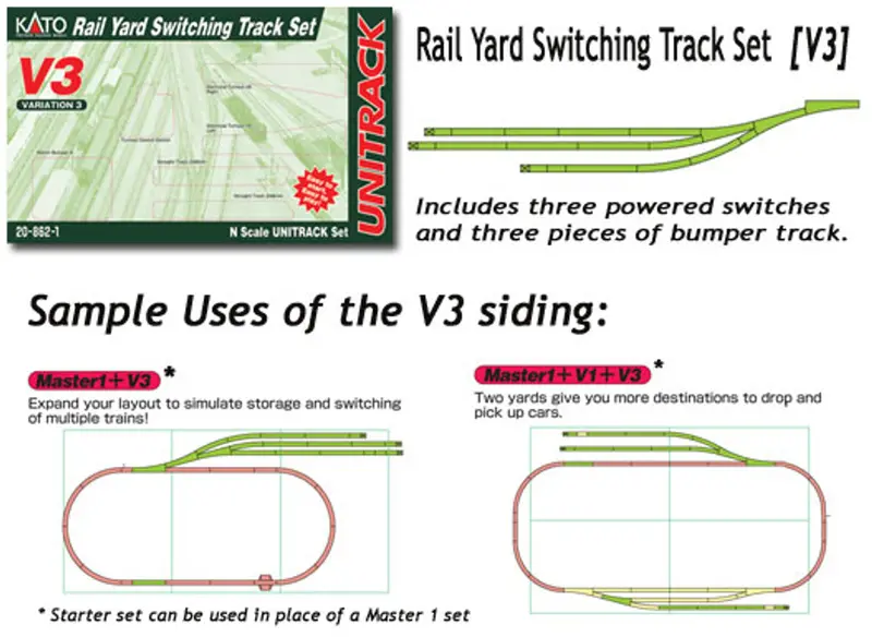 V3 Rail Yard Switch Track Set - Unitrack 1