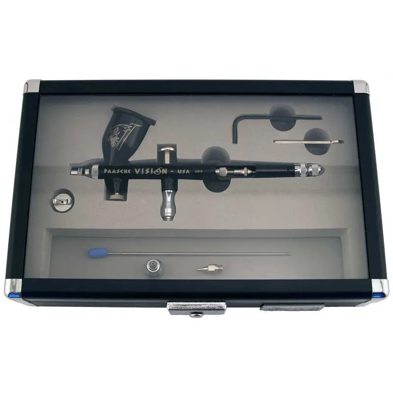 Vision Double Action Gravity Feed Airbrush Set 1