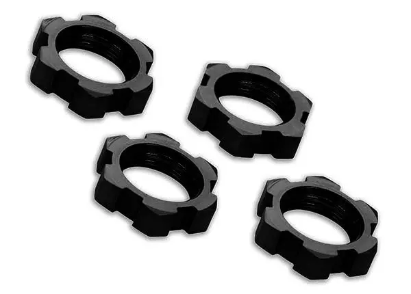 Wheel Nuts, Splined, 17Mm, Serrated (Black-Anodized) (4) Tra7758a 1