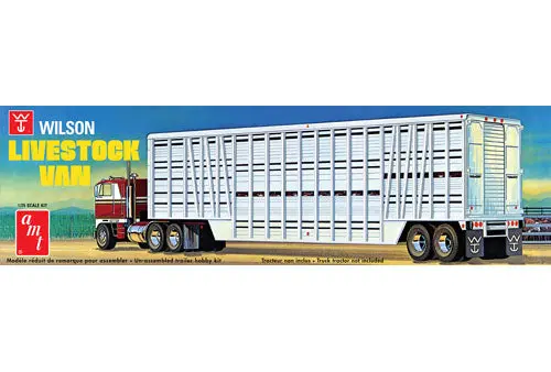 Wilson Livestock Van Trailer (1/24 Scale) Plastic Vehicle Model Kit 1