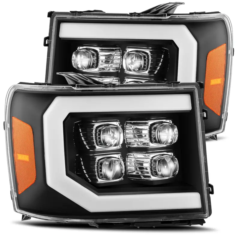Alpharex 880608 Led Projector Headlights – Plank-Style Chrome Housing 1