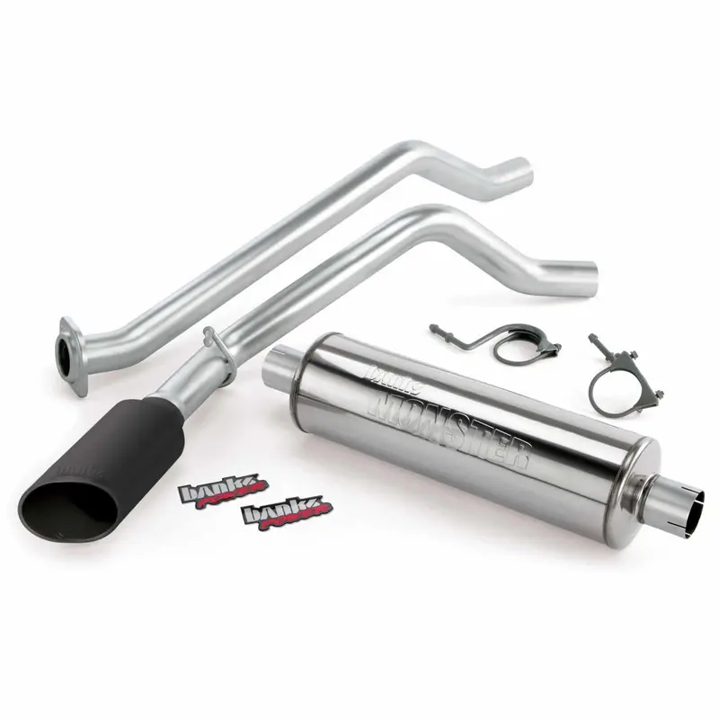Banks Power Monster Exhaust System – Stainless Steel With Black Tips For Chevy Trucks 1