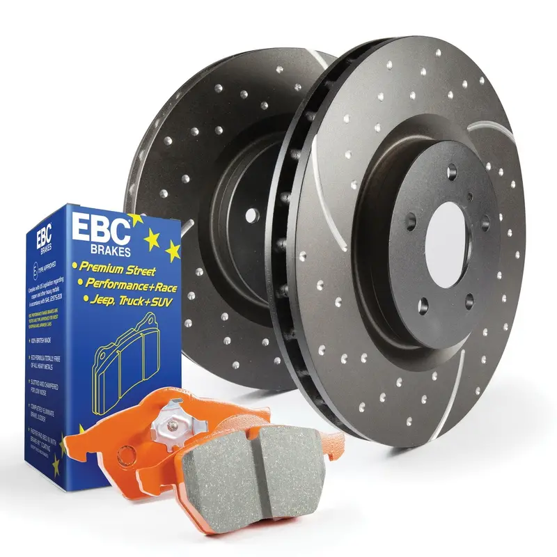 Ebc S8Kf1199 Street Performance Brake Kit – Orangestuff Pads + Gd Rotors 1