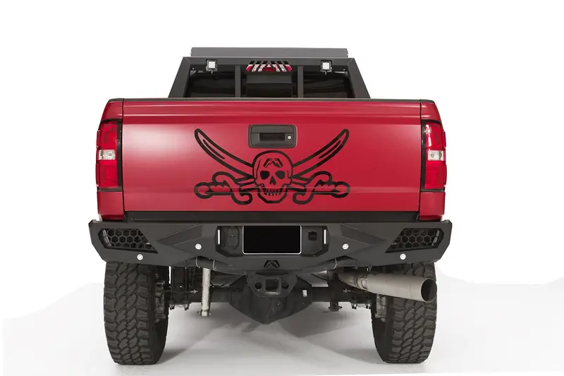 Fab Fours Ch15-E3051-1 Vengeance Rear Bumper – Dual-Stage Powder-Coated Black With Integrated Sensor Cutouts 1