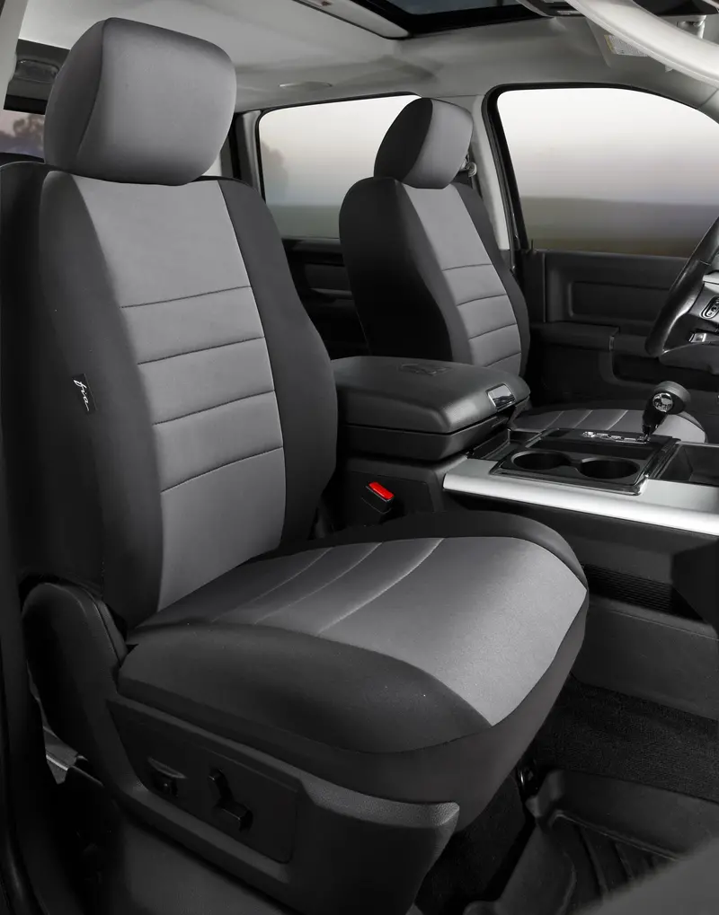 Fia Neo Neoprene Custom-Fit Gray Truck Seat Covers 1