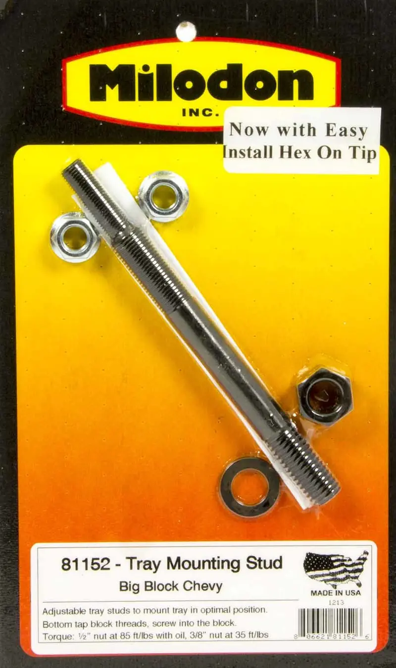 Milo-Dan Windage Tray Stud – 1/2-Inch Threaded Fastener For Engine Oil Control 1