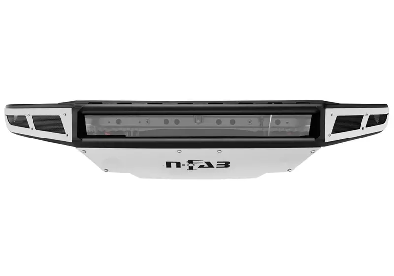 N-Fab C161Mrds M-Rds Prerunner Front Bumper For 2016–2018 Ram 1500 – Gloss Black With Silver Accents 1