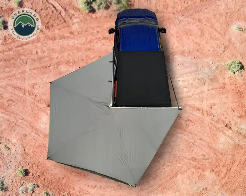 Overland Vehicle Systems Nomadic 270 Lt Awning – Driver-Side Mount With Bracket Kit 1