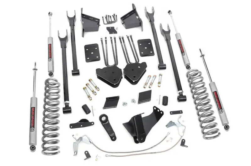 Rough Country 6-Inch 4-Link Suspension Lift Kit With Performance Shocks 1