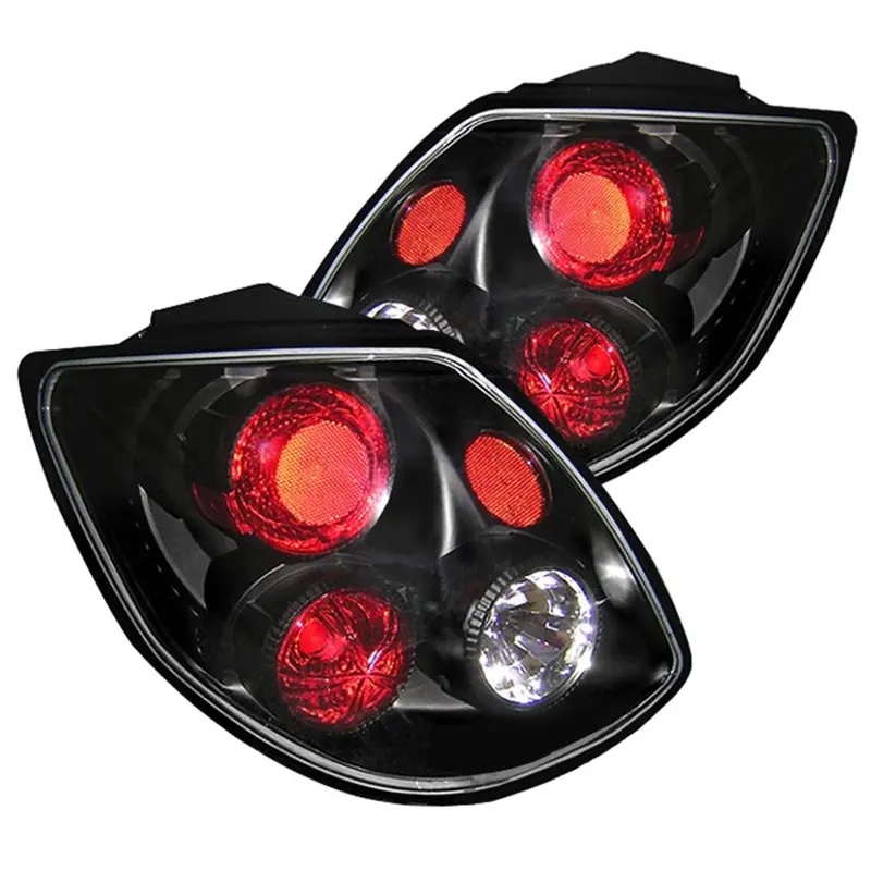 Spyder Auto 5007599 Euro-Style Black Tail Light Assembly – Pair, Stock Bulb Compatible 1