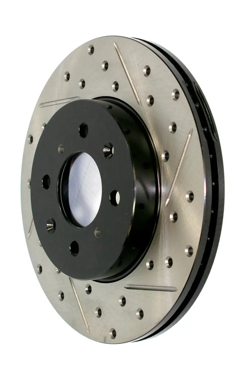 Stoptech 127.47031Cl Cryo-Treated Drilled & Slotted Brake Rotor – Front Left 1