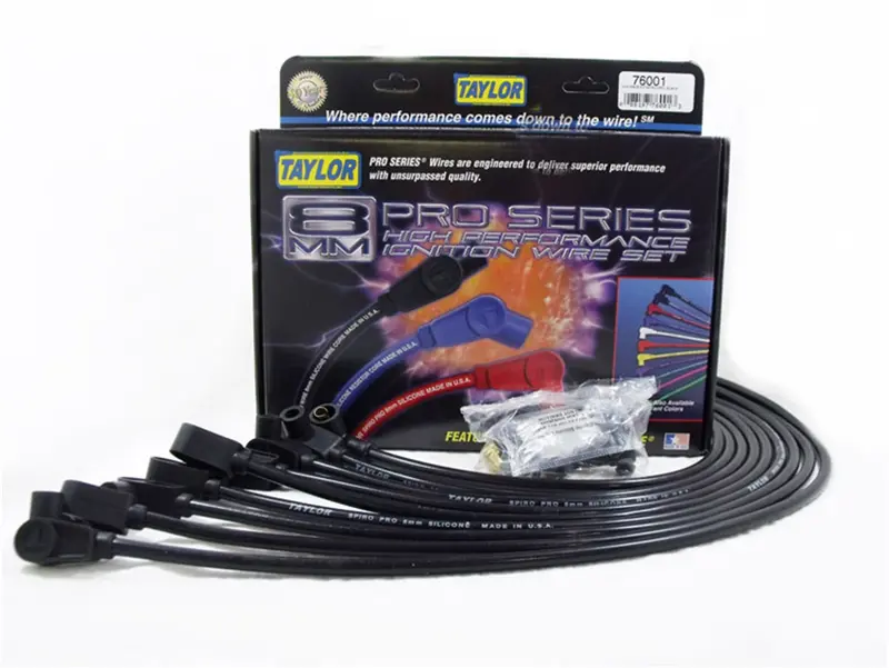 Taylor Cable 76001 8Mm Spiro-Pro Ignition Wire Set — Low-Resistance, Emi-Shielded Spark Plug Wires 1