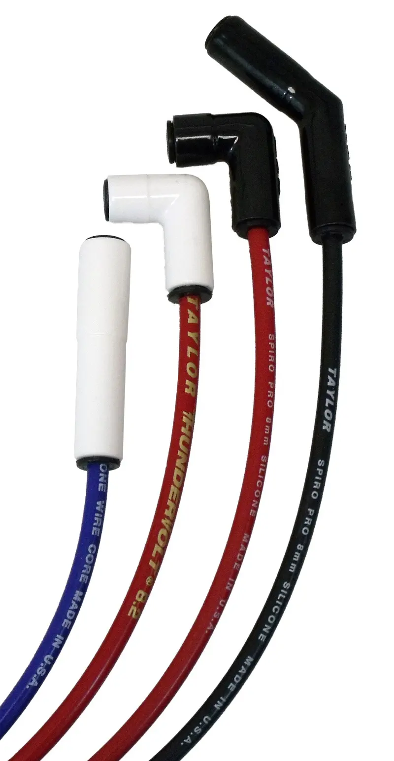 Taylor Cable Spiro-Pro 8Mm Ignition Wire Set – Cloth-Insulated, High-Performance Spark Delivery 1