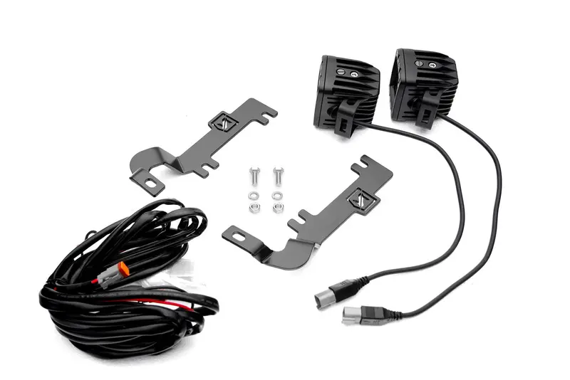 Zroadz Z364721-Kit2 Hood Hinge Led Kit; Incl. [2] 3 In. Led Pod Lights And Universal Wiring Harness; 1